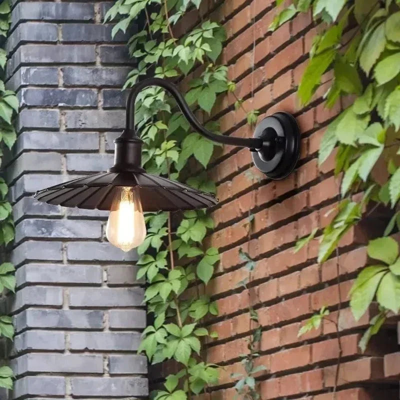 Retro LED Wandlampe mit E27 Fassung – Wasserdicht - Vintage-Stil - Schmiedeeisen - In mehreren Farben - Für Innen- und Aussenbereich