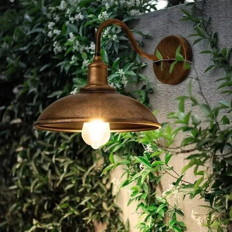 Retro LED Wandlampe mit E27 Fassung – Wasserdicht - Vintage-Stil - Schmiedeeisen - In mehreren Farben - Für Innen- und Aussenbereich
