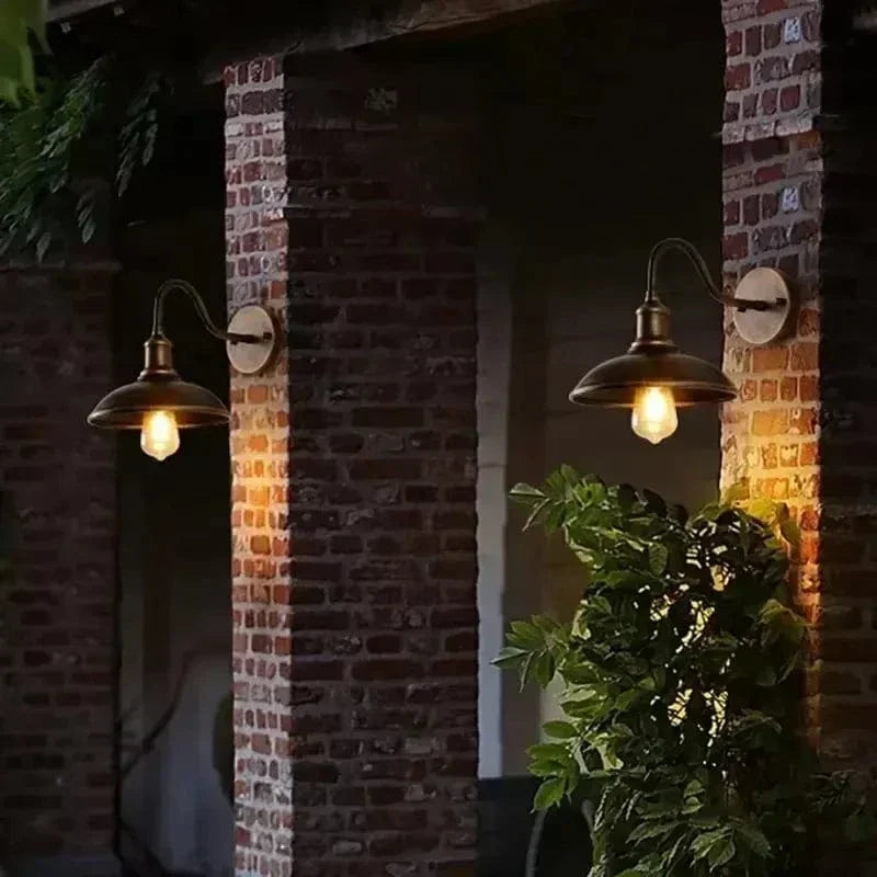 Retro LED Wandlampe mit E27 Fassung – Wasserdicht - Vintage-Stil - Schmiedeeisen - In mehreren Farben - Für Innen- und Aussenbereich