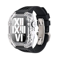 RM V30 Glacier Series Fluorkautschuk-Armband mit transparentem Gehäuse und Umbausatz für Armbanduhren