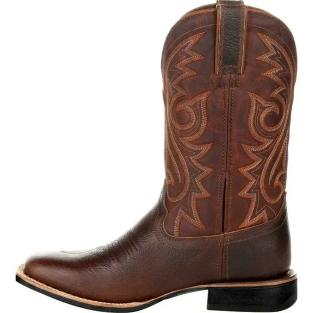Robuster zuverlässiger warmer bequemer stilvoller eleganter modischer Herren-Cowboystiefel – wadenhohe Herrenschuhe
