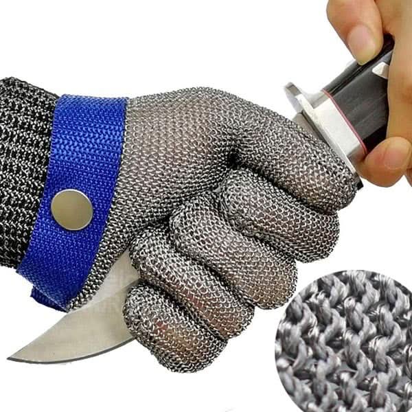 Schutzhandschuh aus Edelstahl mit maximaler Schnittfestigkeit