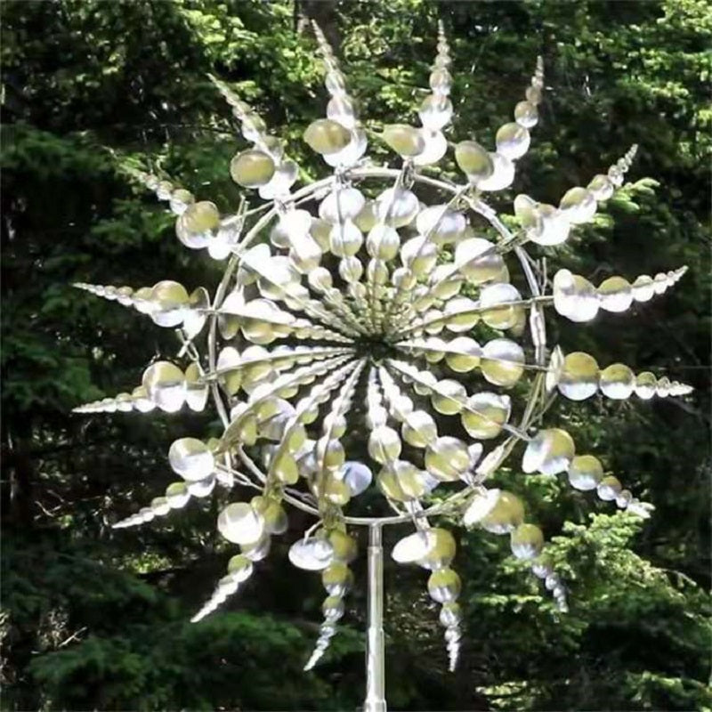 Rostfreies kinetisches Windspiel und Windrad aus Metall für Outdoor-Gartendekoration und Landschaftsgestaltung