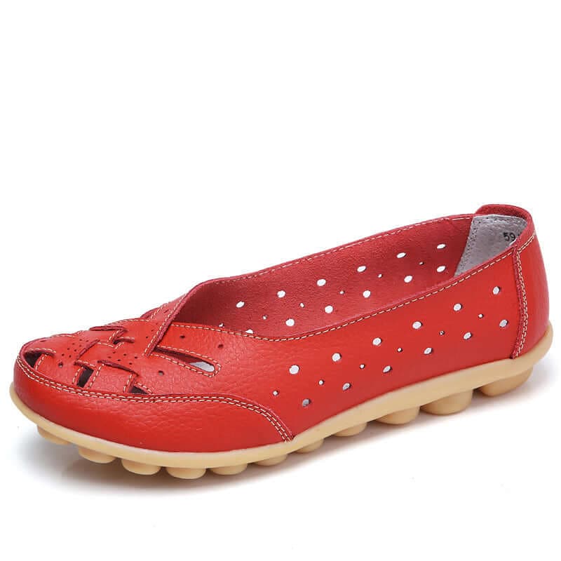 Flexibler, weich gepolsterter flacher Damenschuh