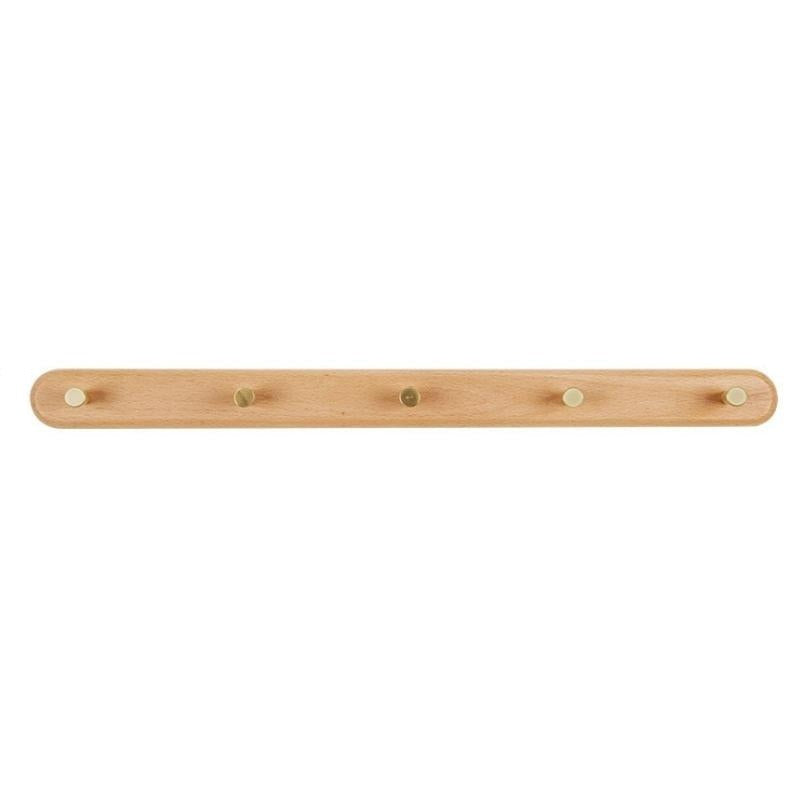 Skandinavische Wandgarderoben aus Naturholz und Messing