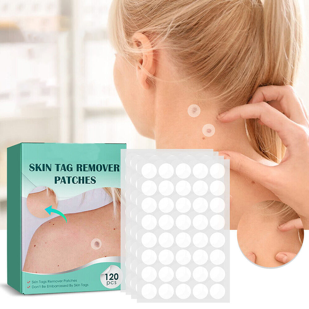 SkinClear Pflaster zur Entfernung von Hautanhängseln und Warzen | Hydrokolloid-Technologie | Schmerzfrei und diskret | Für alle Hauttypen | 120 Stück