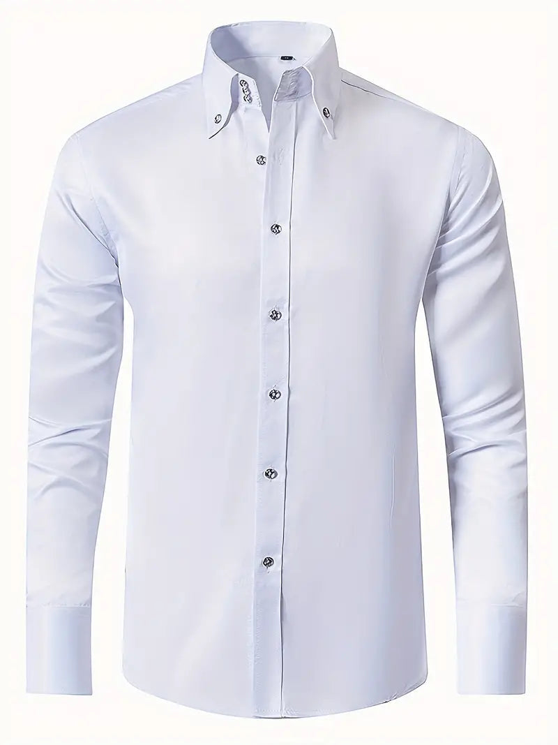 Slim-Fit-Button-down-Hemd für Herren