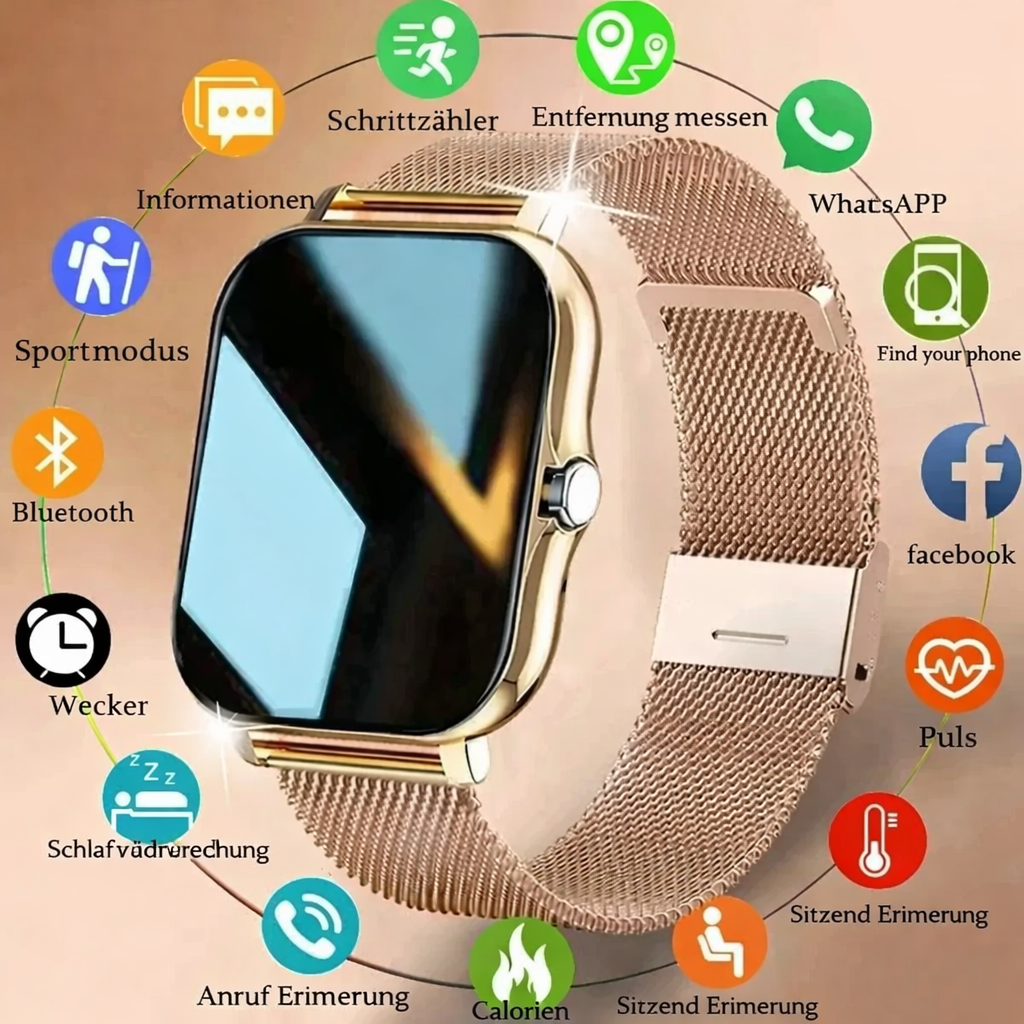 Smartwatch mit Gesundheits- und Fitnessfunktionen