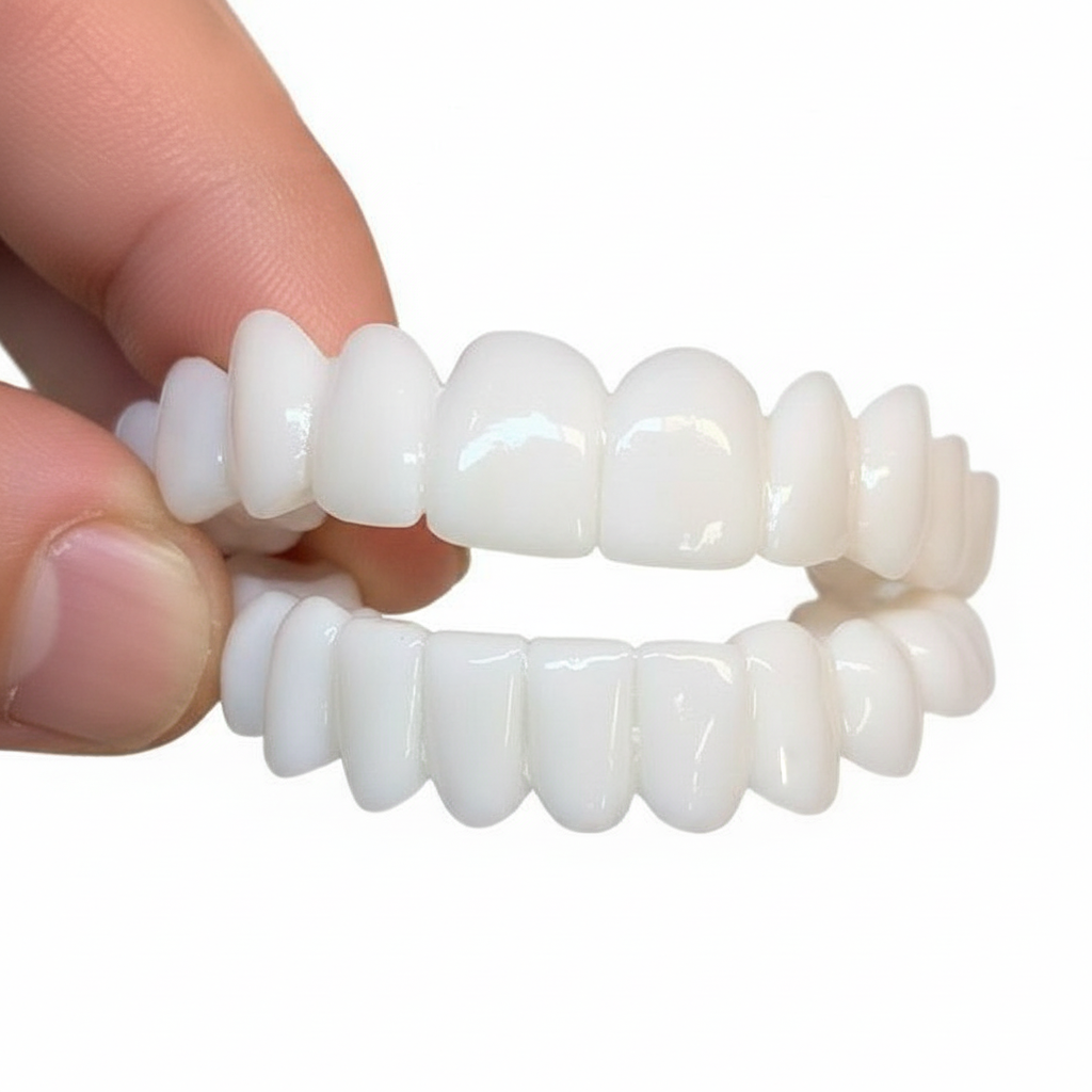Smile Veneers – anpassbare kosmetische Zahnabdeckungen aus medizinischem Spezialharz für Ober- und Unterkiefer zur sofortigen Korrektur