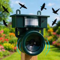 Solar-Vogelabwehr mit Bewegungsmelder und Ton