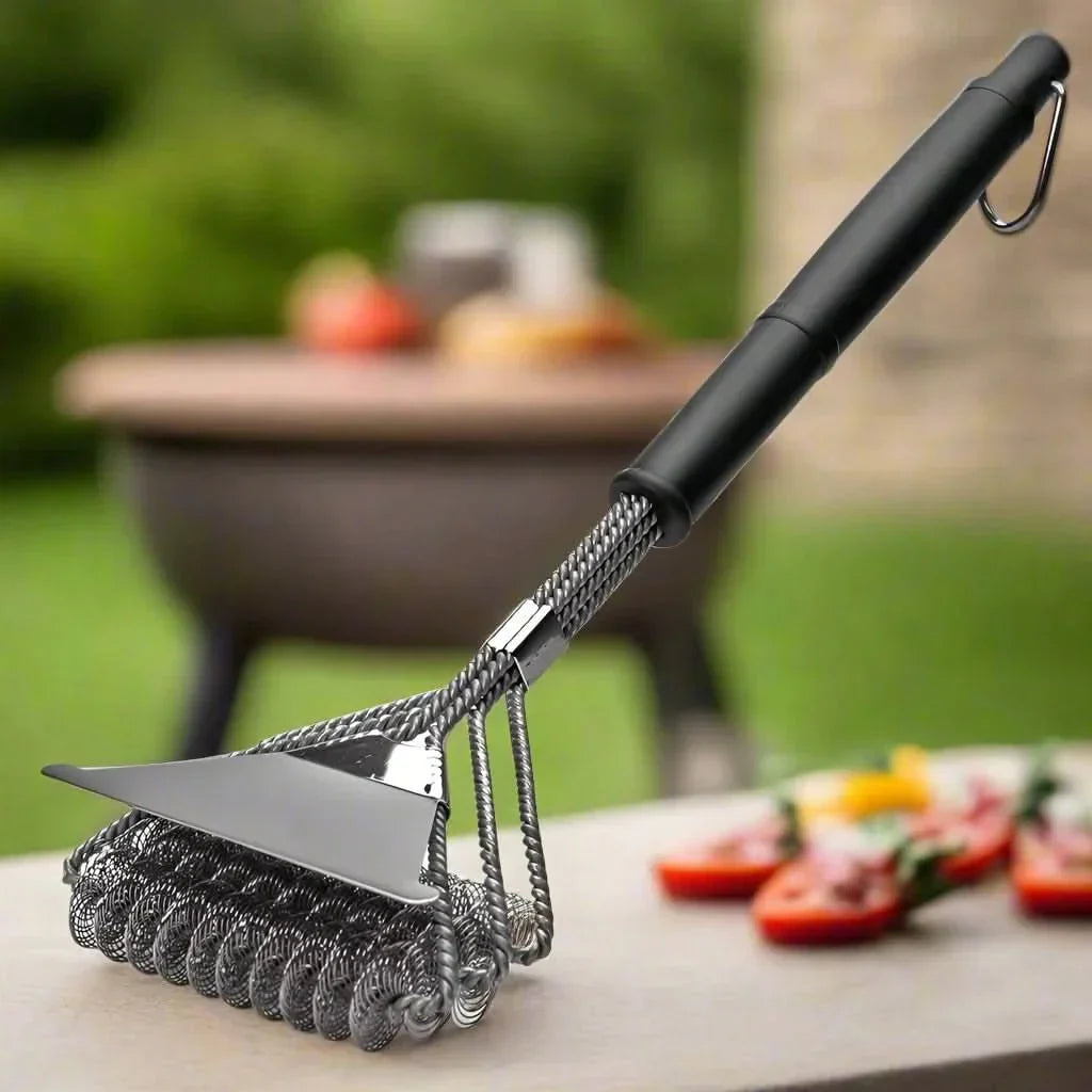 Borstenfreie Grillbürste aus Edelstahl