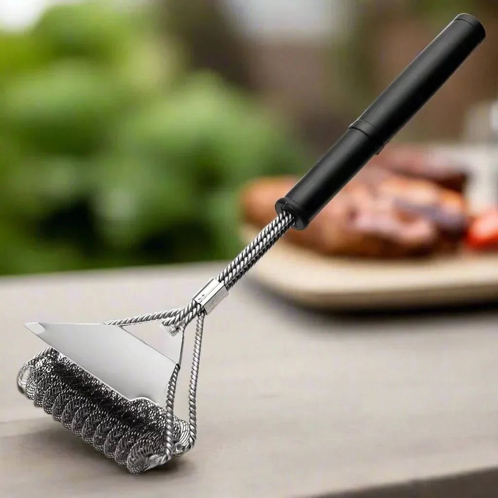 Borstenfreie Grillbürste aus Edelstahl