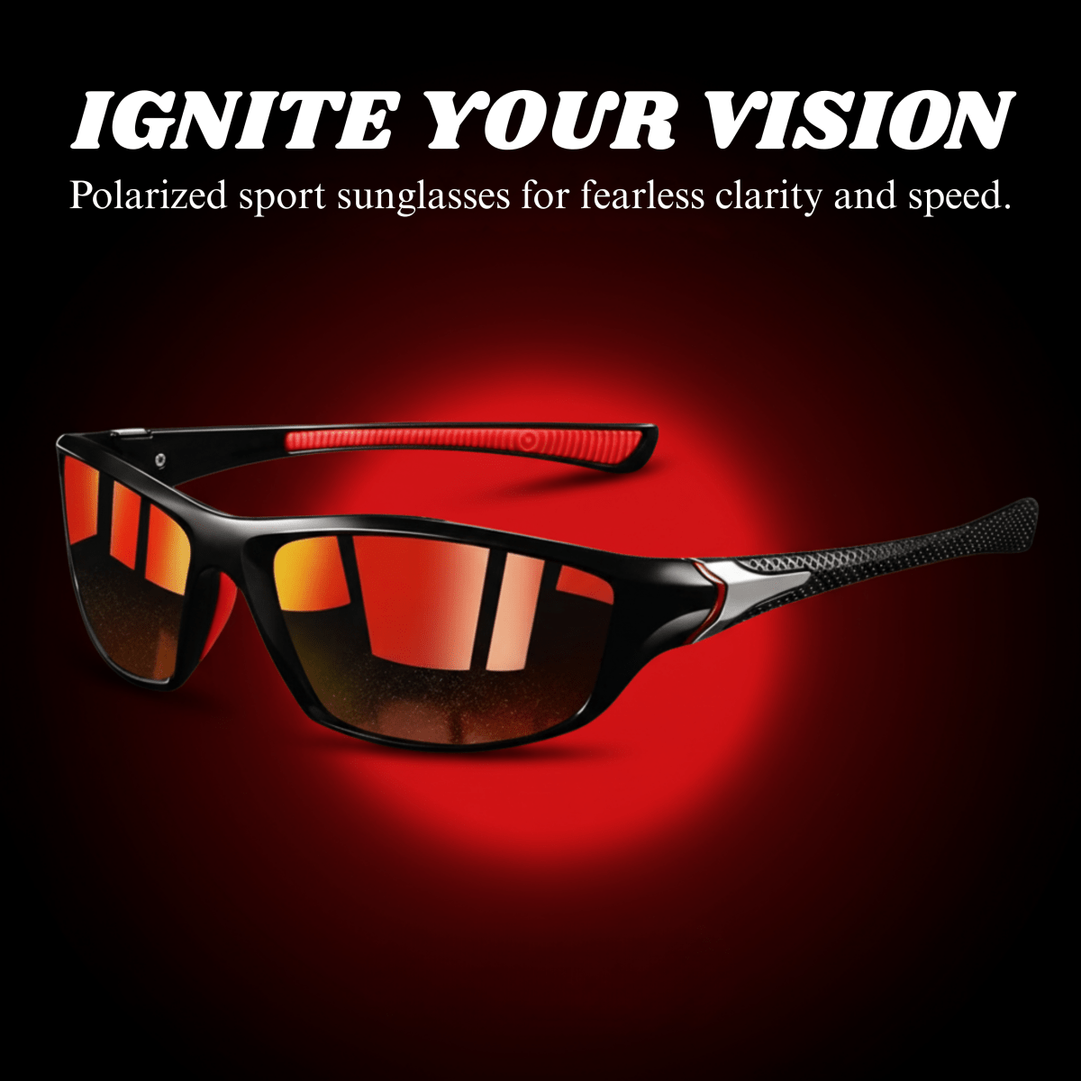 Sportsonnenbrille mit polarisierten Gläsern und UV400-Schutz
