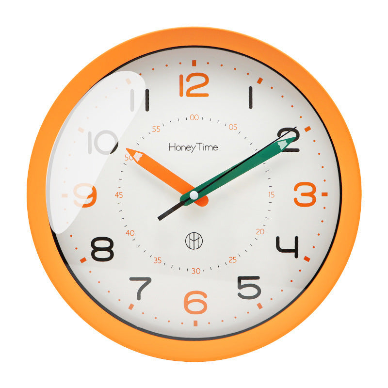 Stilvolle Wanduhr für Kinder | Äusserst leise | PVC und Metall | Perfekte Schlafzimmer- und Klassenzimmerdekoration
