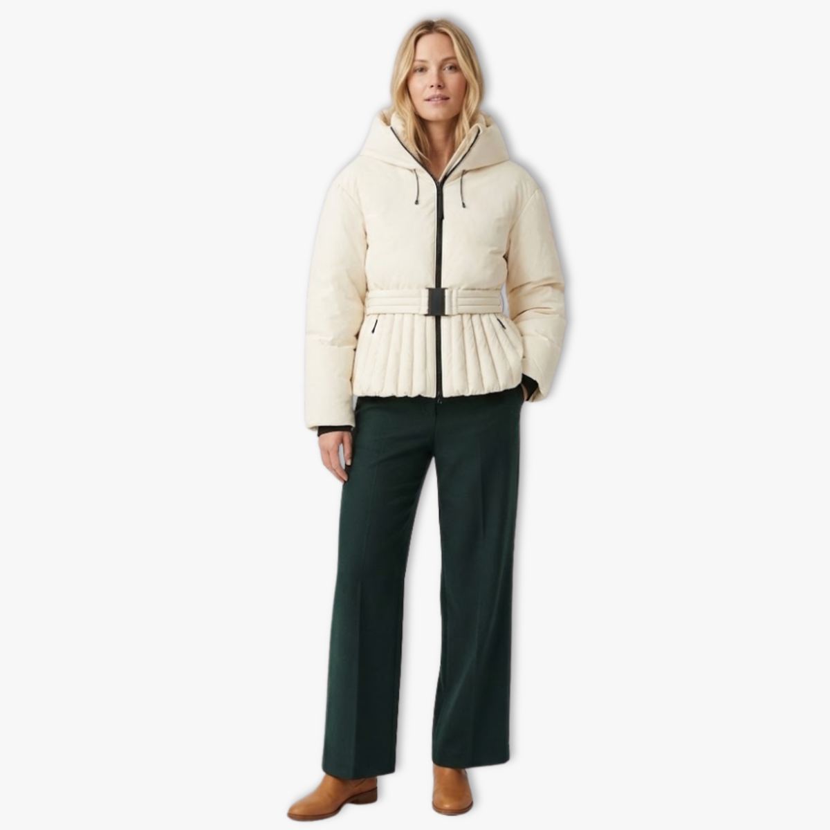 Stilvolle Damen-Winterskijacke mit Schoschendetail