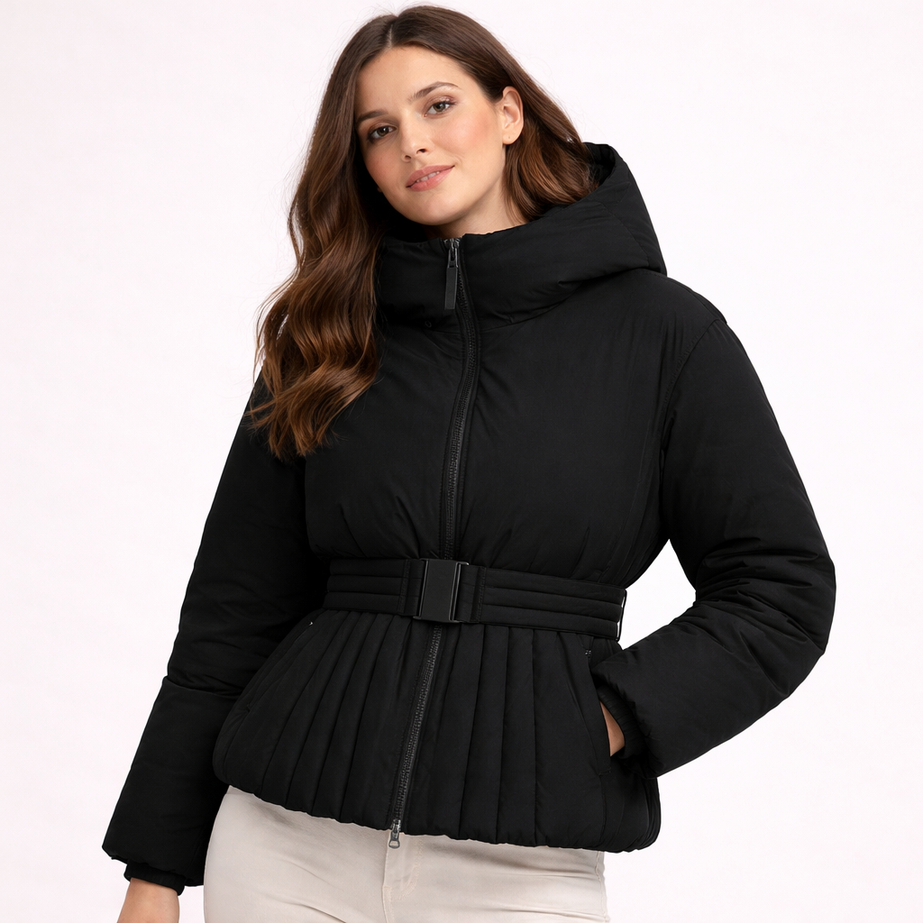 Stilvolle Damen-Winterskijacke mit Schoschendetail