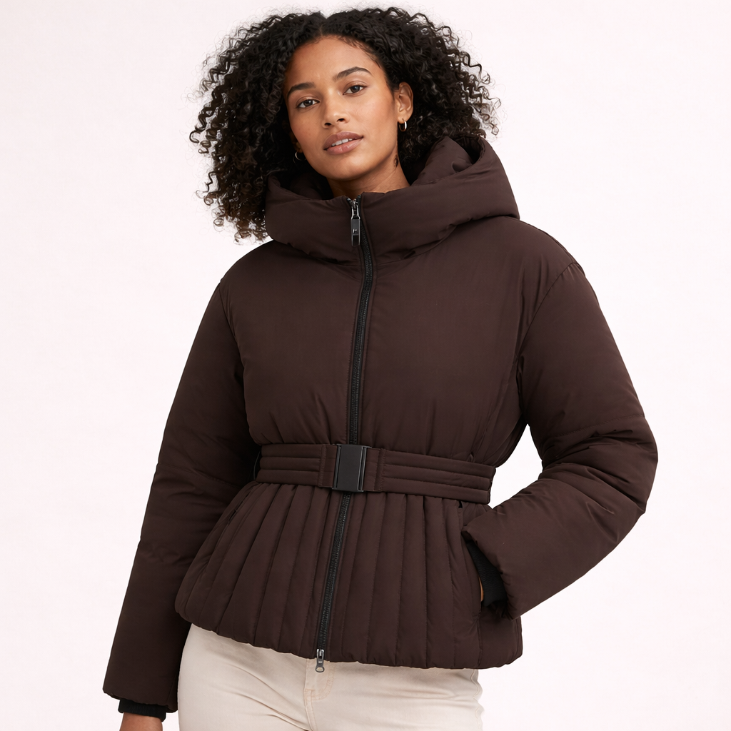 Stilvolle Damen-Winterskijacke mit Schoschendetail