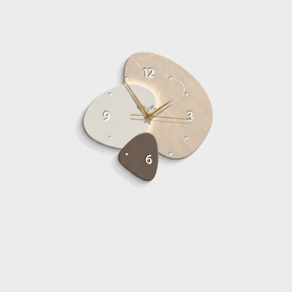 Stilvolle skandinavische Wanduhr mit lautlosem Uhrwerk