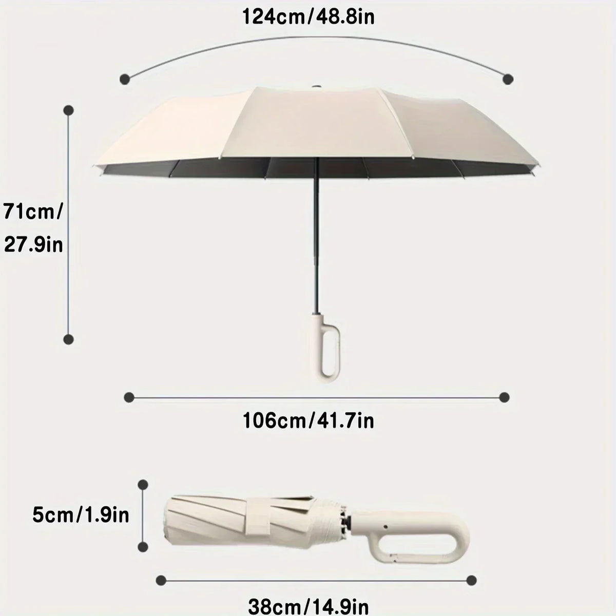 StormGuard Pro kompakter Regenschirm