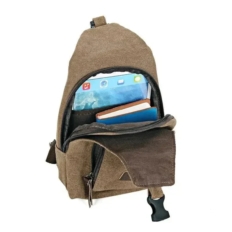 Strapazierfähige, verstellbare Canvas-Schultertasche - Praktisch und langlebig