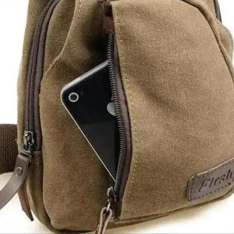 Strapazierfähige, verstellbare Canvas-Schultertasche - Praktisch und langlebig