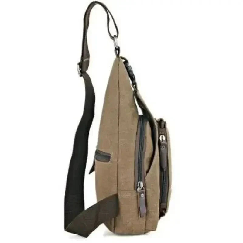 Strapazierfähige, verstellbare Canvas-Schultertasche - Praktisch und langlebig