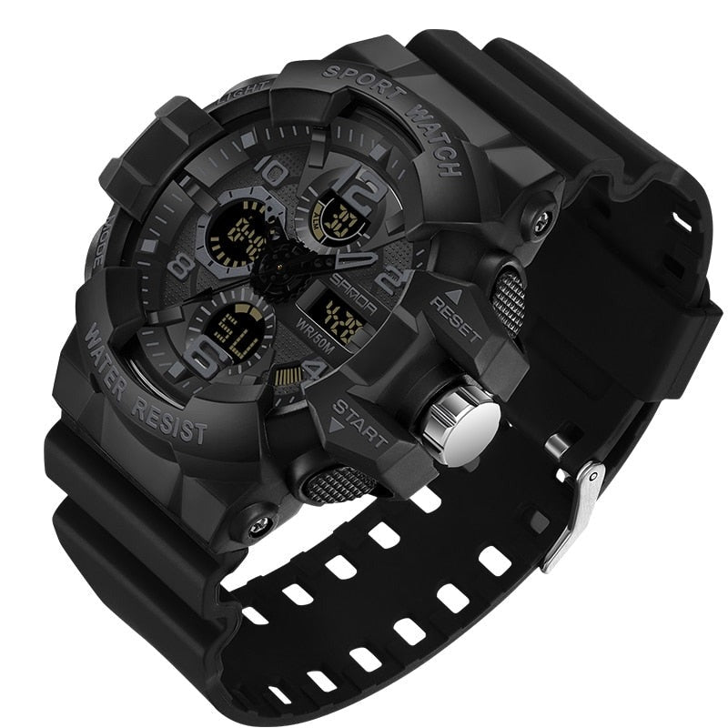 Strapazierfähige militärische wasserdichte Digitalarmbanduhr