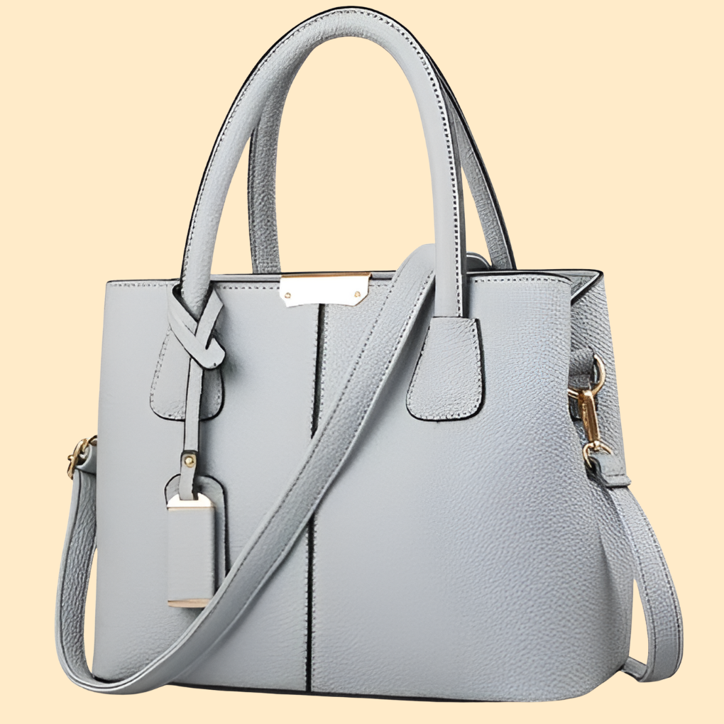 Strukturierte Damen-Henkeltasche mit Quastendetail