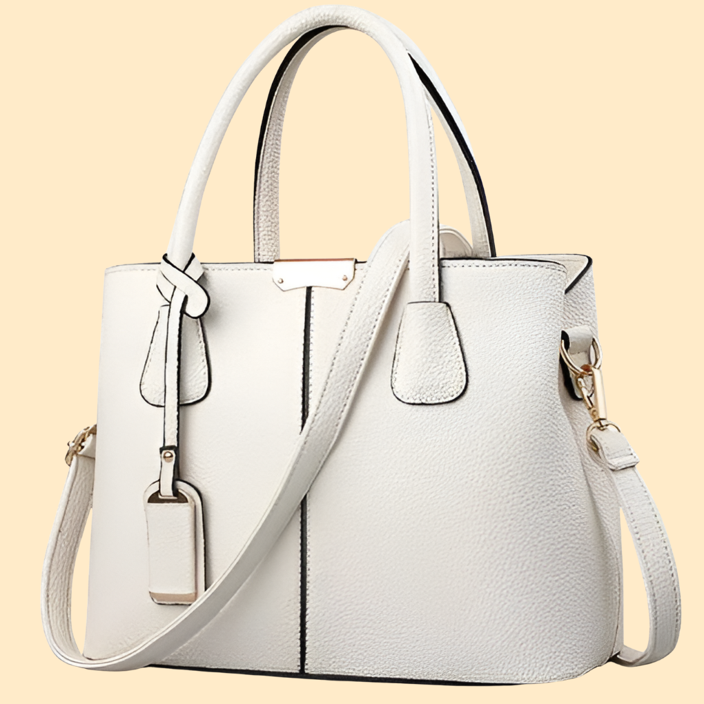Strukturierte Damen-Henkeltasche mit Quastendetail