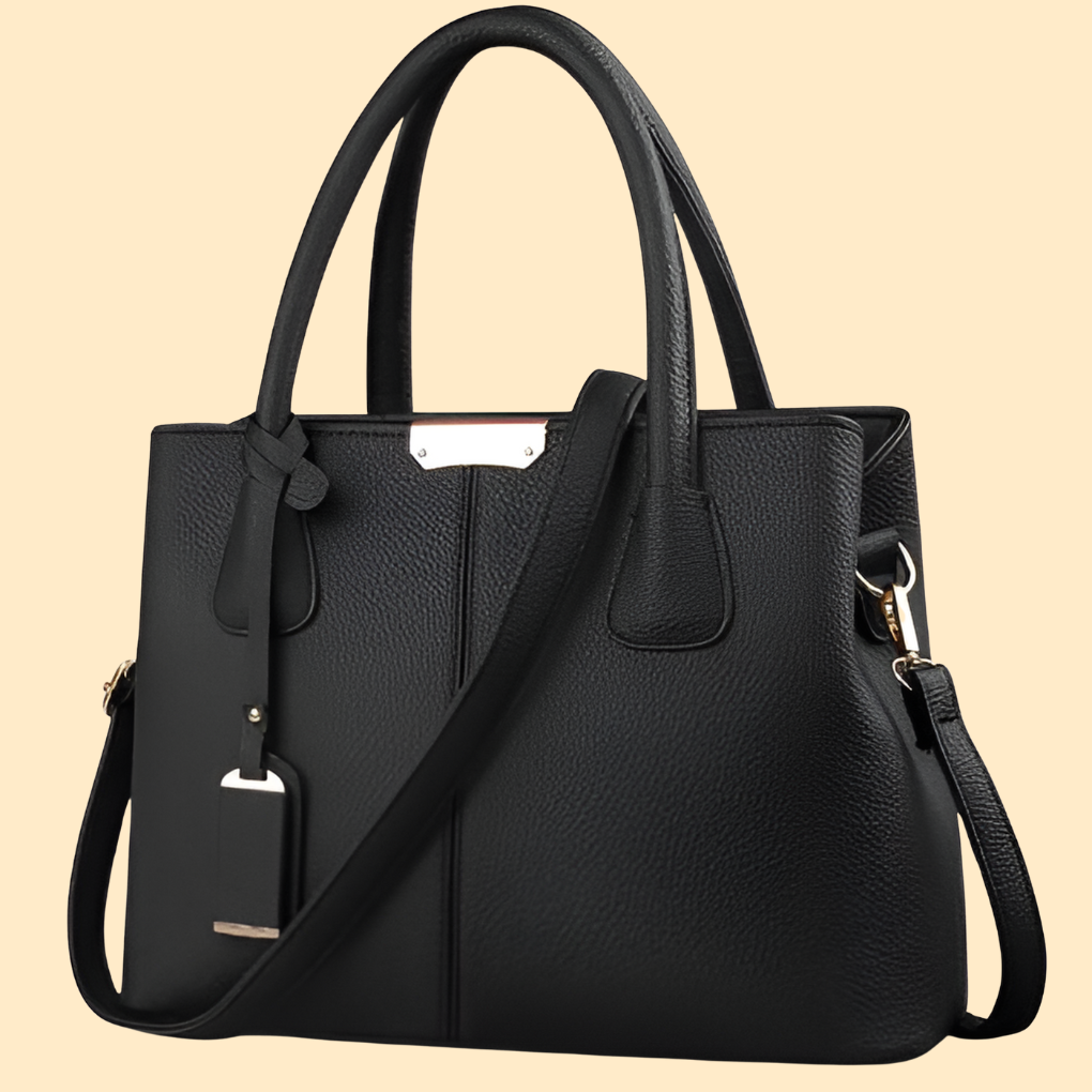 Strukturierte Damen-Henkeltasche mit Quastendetail