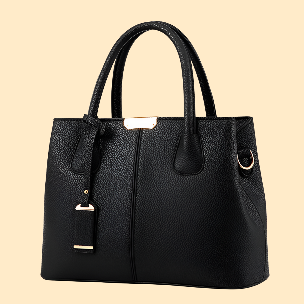 Strukturierte Damen-Henkeltasche mit Quastendetail
