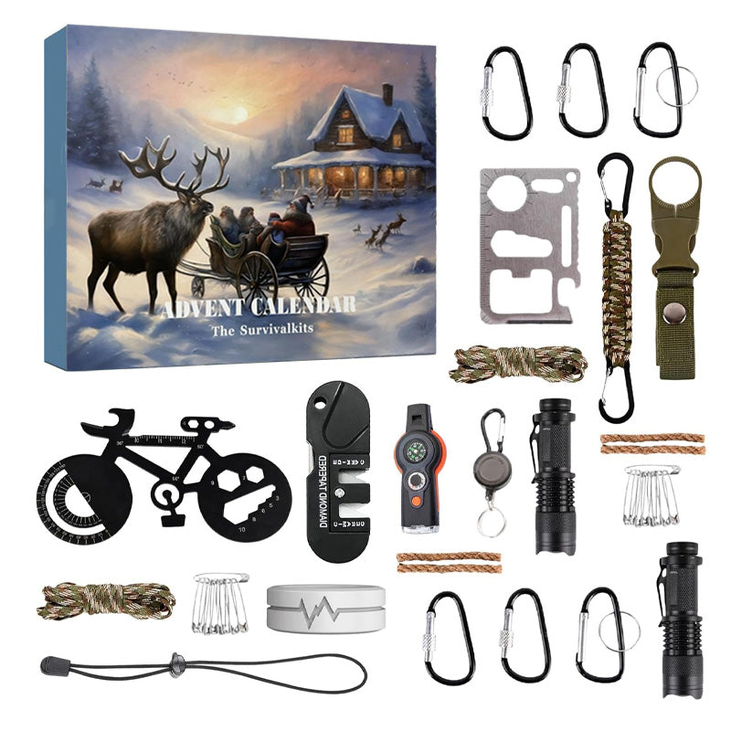 Survival-Tools-Adventskalender für Erwachsene und Jugendliche, 24 Tage Weihnachts-Countdown