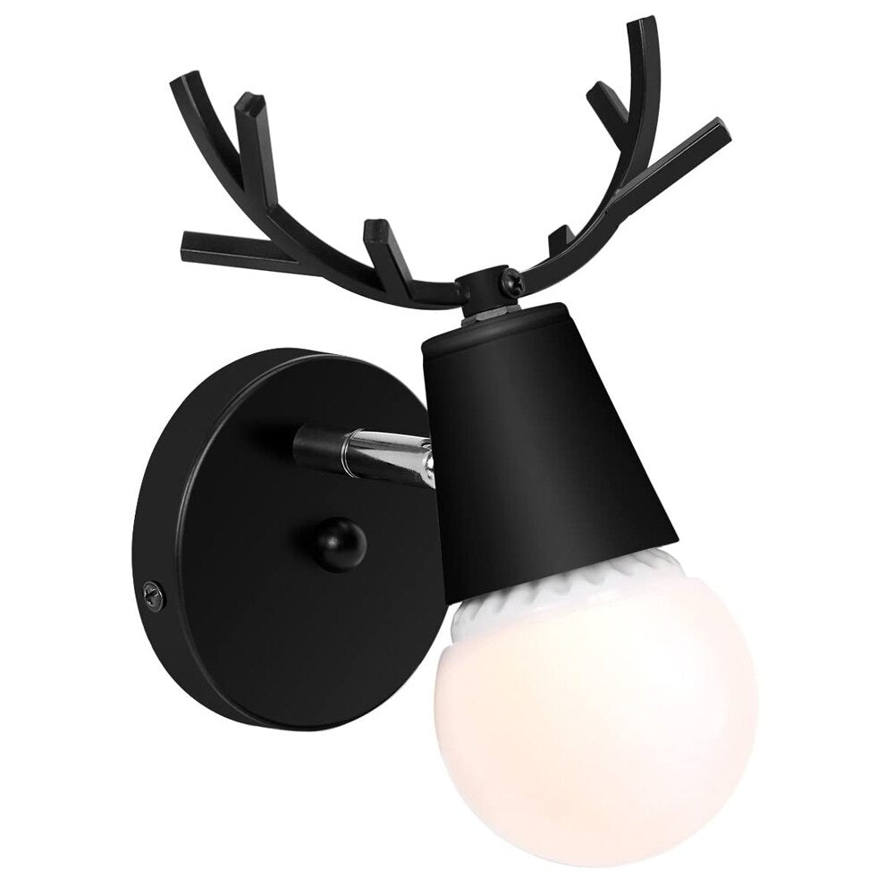 Wand-Nachttischlampe mit Hirschgeweih