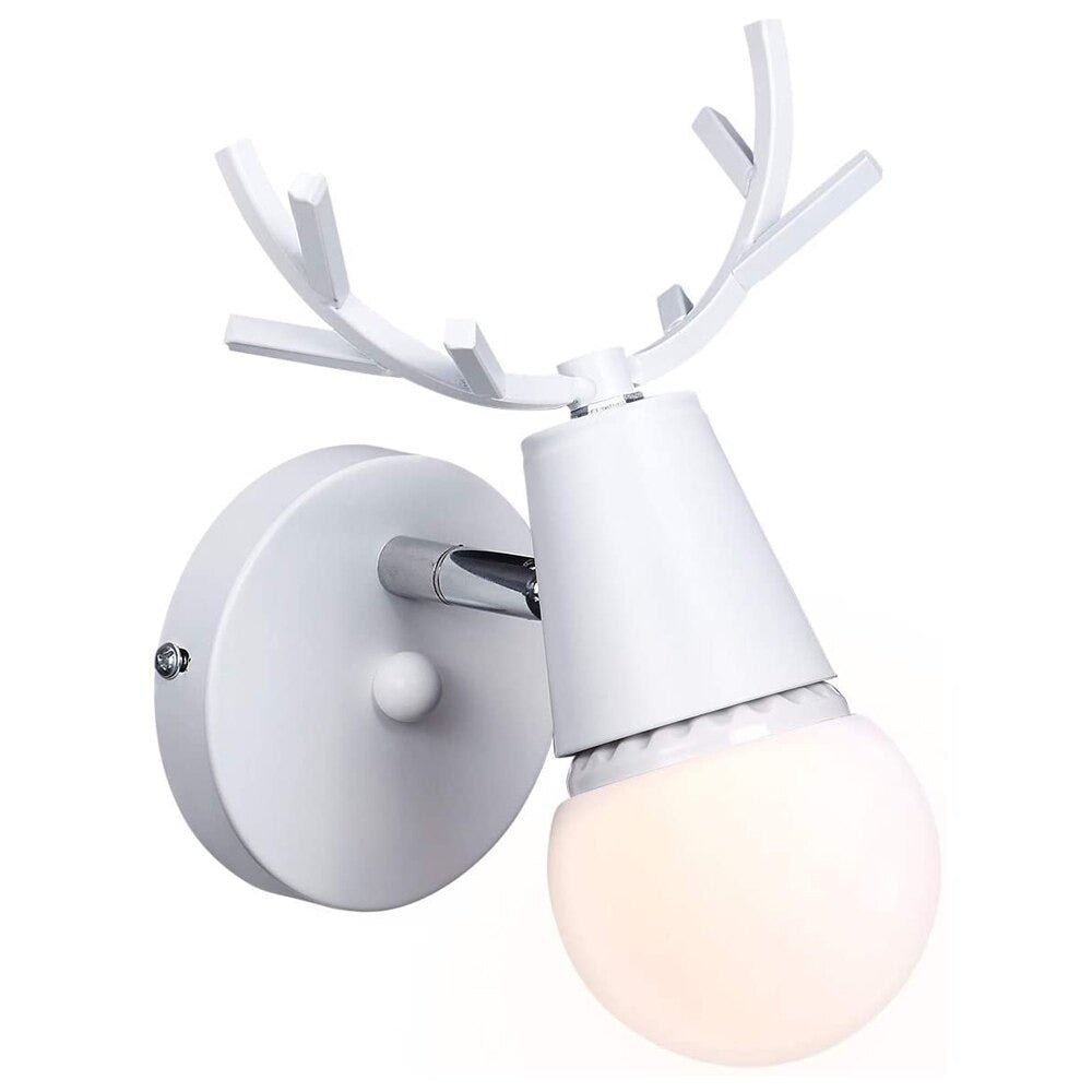 Wand-Nachttischlampe mit Hirschgeweih