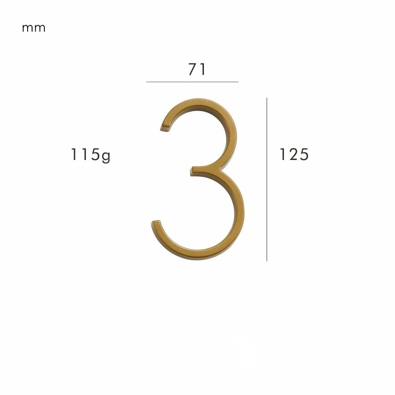 Hausnummern aus satiniertem Messing - Klassischer Stil, moderne Optik