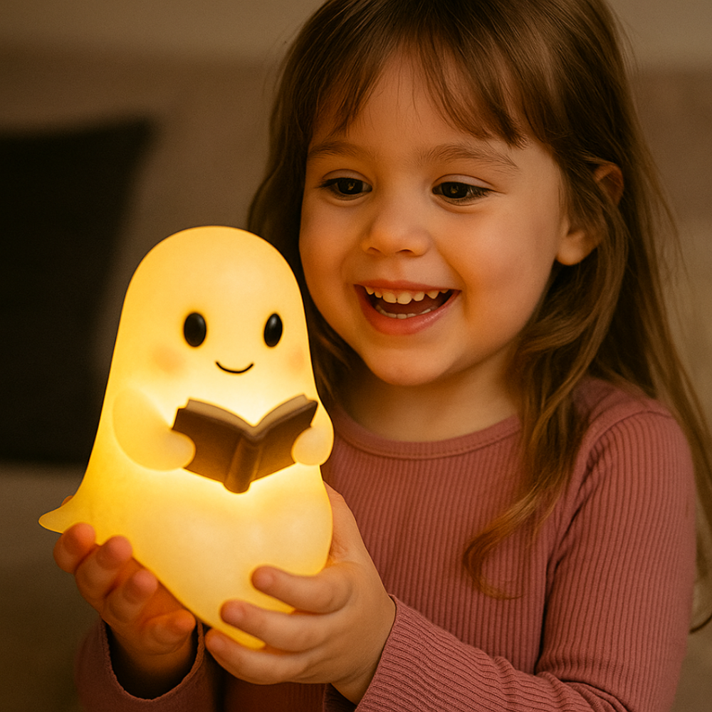 Geisterförmiges Nachtlicht für Kinder – LED-Nachtlampe mit warmem, sanftem Licht für Kinder