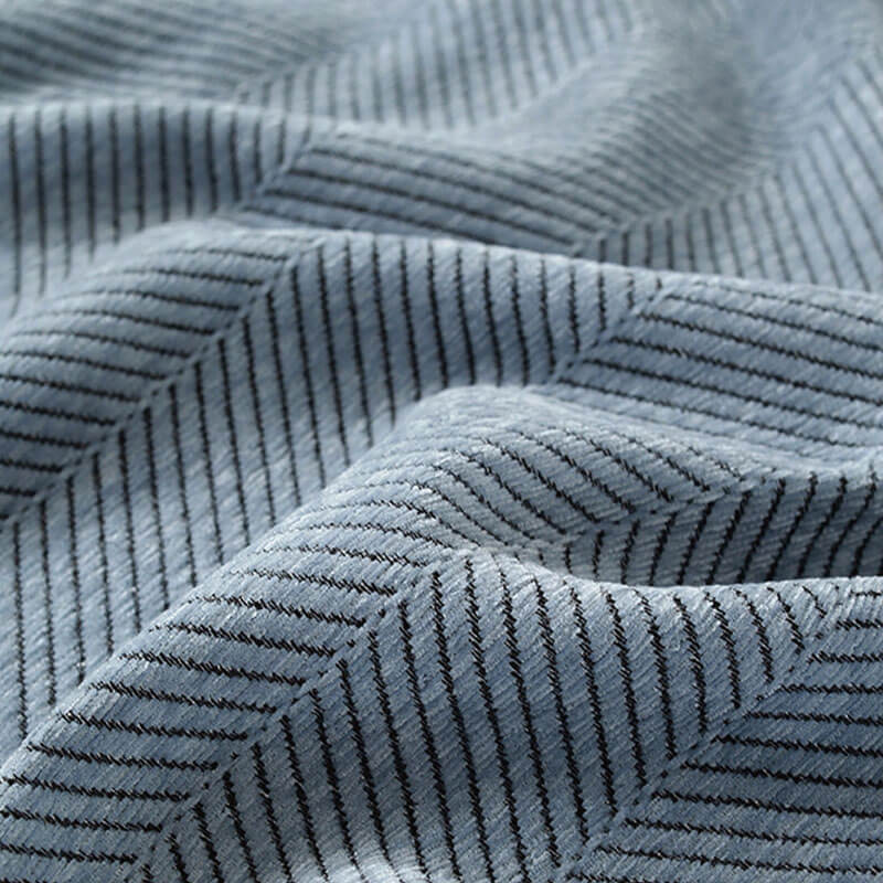 Chenille Sofaüberwurf Decke mit Fischgrätmuster und Fransen - Gemütlicher Stil
