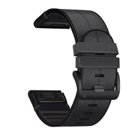 Silikon-Leder-Uhrenarmband für Garmin Fenix 8 7X 7 5X 5 6 Modelle