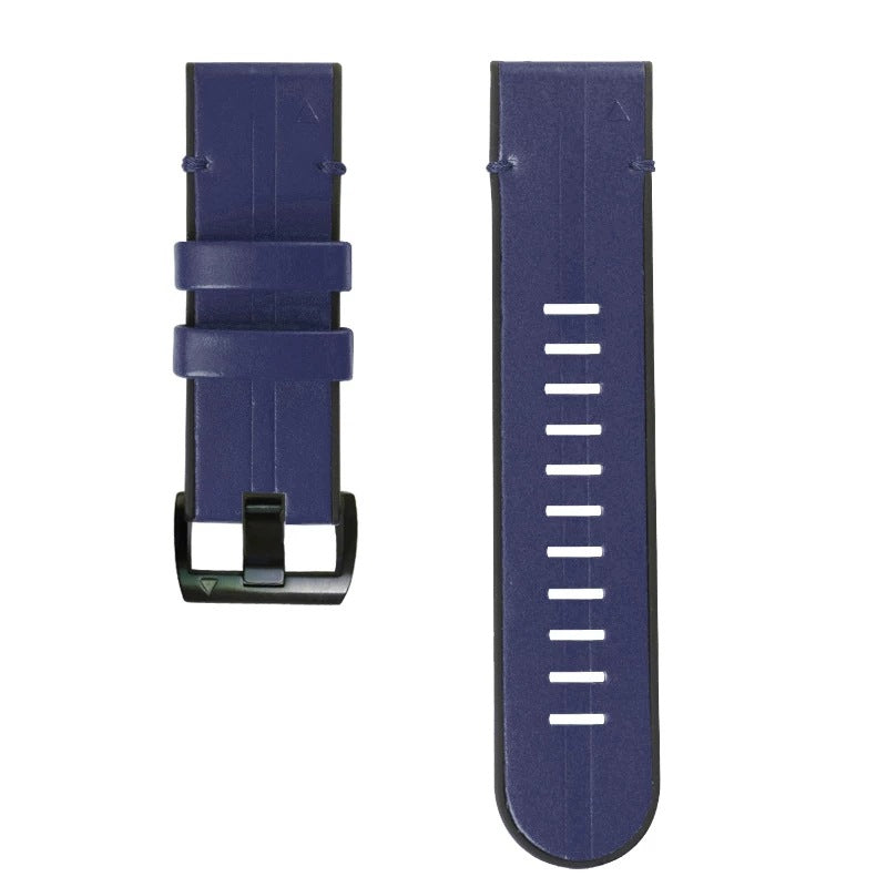 Silikon-Leder-Uhrenarmband für Garmin Fenix 8 7X 7 5X 5 6 Modelle