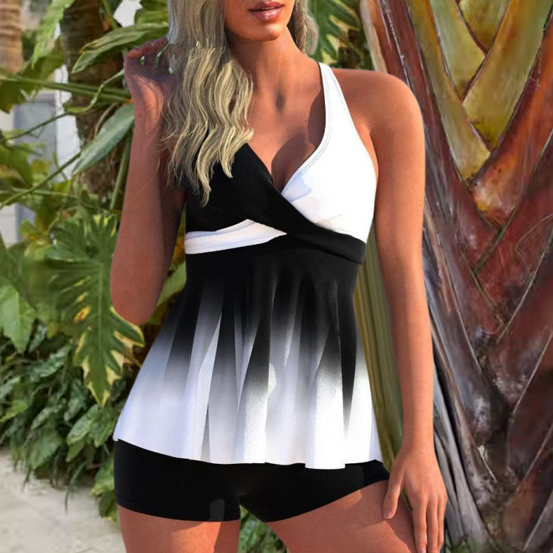 Damen-Tankini im Farbblock-Design für den Sommerurlaub