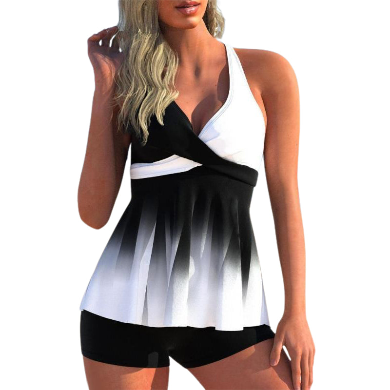 Damen-Tankini im Farbblock-Design für den Sommerurlaub