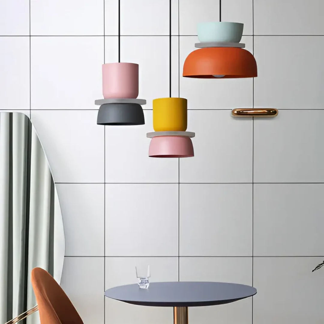 Farbenfrohe und modische Macaron LED-Hängelampe