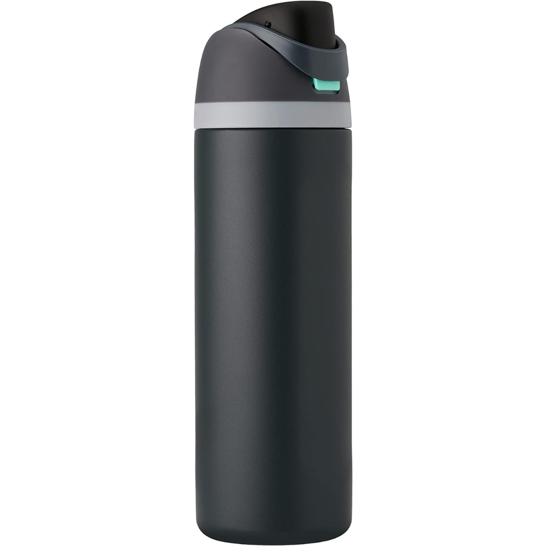 Auslaufsichere, isolierte Edelstahl-Trinkflasche mit Strohhalm - BPA-frei