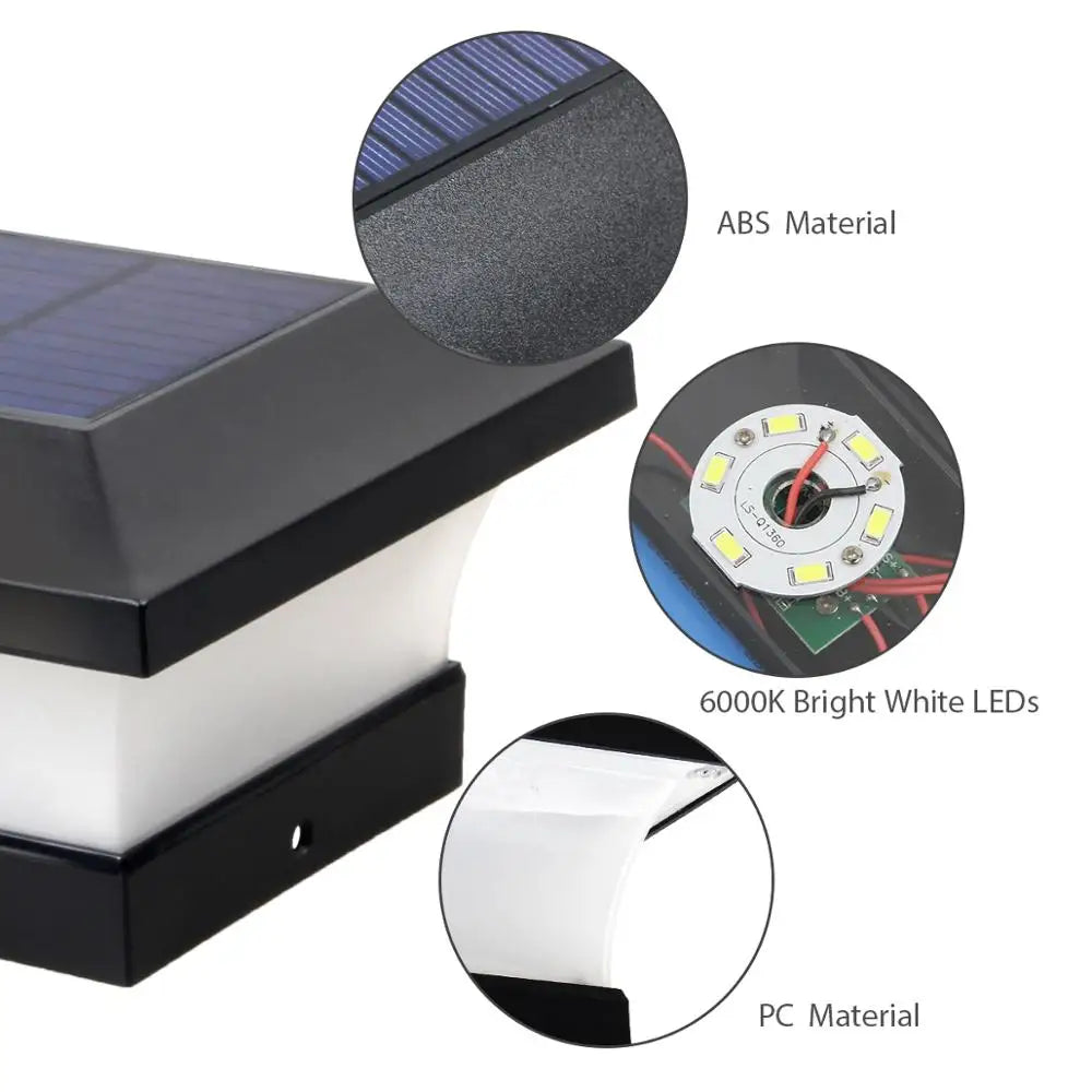 Solar-Wandleuchte | IP65 wasserdicht | 3000K/6000K Farbtemperatur | Mit Dämmerungssensor | 2000 mAh Akku
