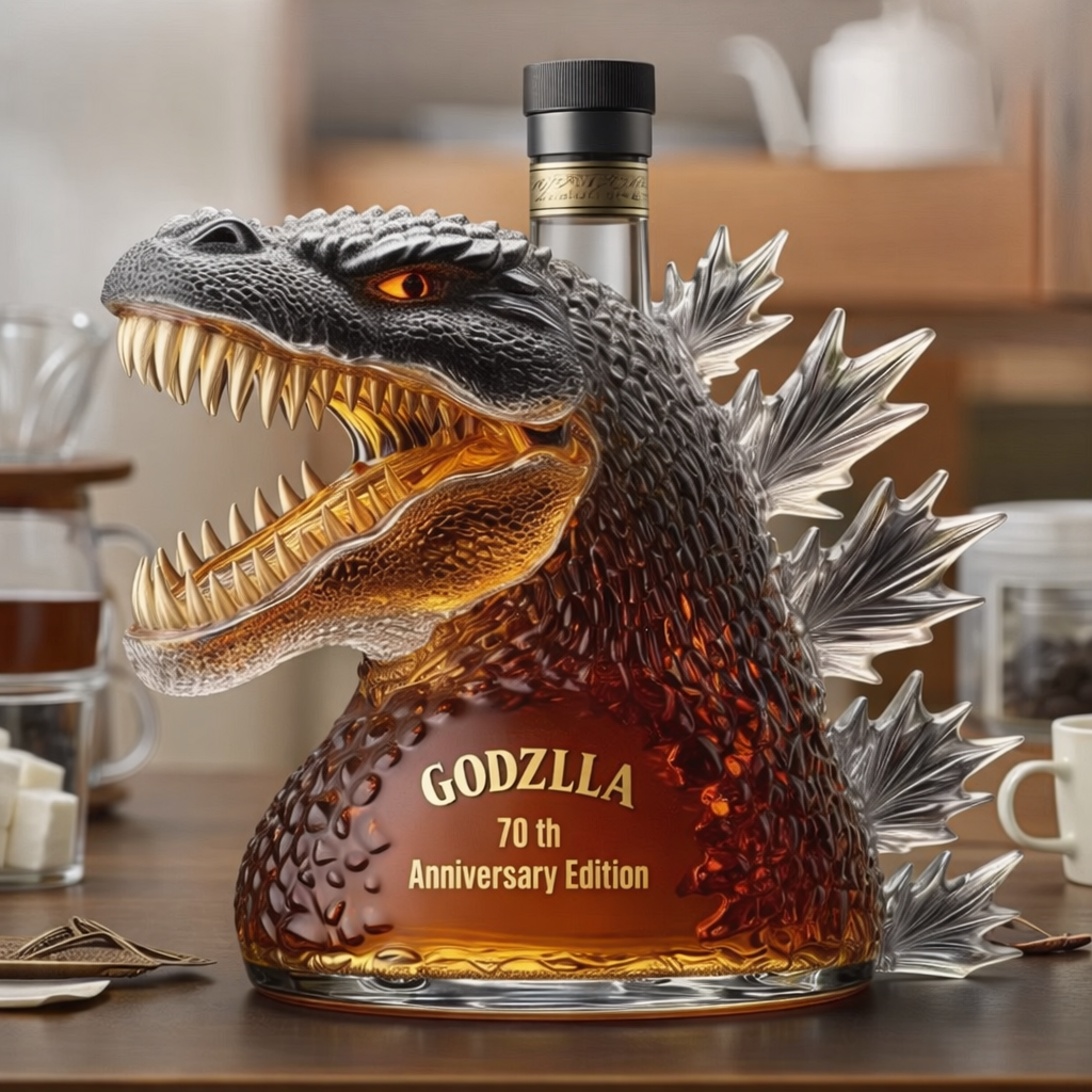Whisky-Dekanter in Monsterform, Glasflasche für Bardekoration