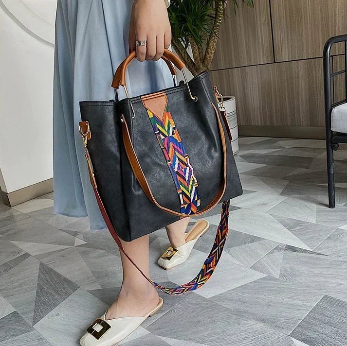 Geräumige PU-Leder Handtasche für den täglichen Gebrauch