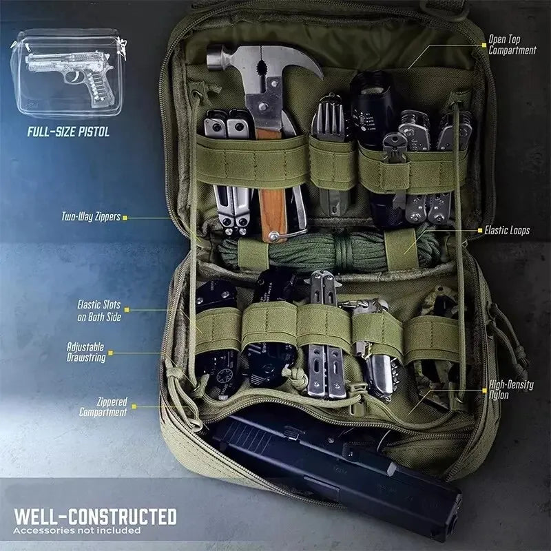 Taktische MOLLE-Admin-Tasche mit Magazin- und Zubehöraufbewahrung