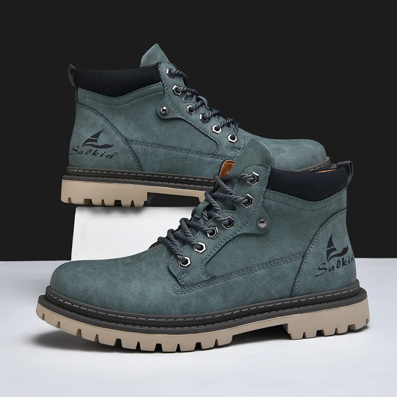 Winter-Herrenstiefel | Leder-Wanderstiefel für winterliche Bedingungen