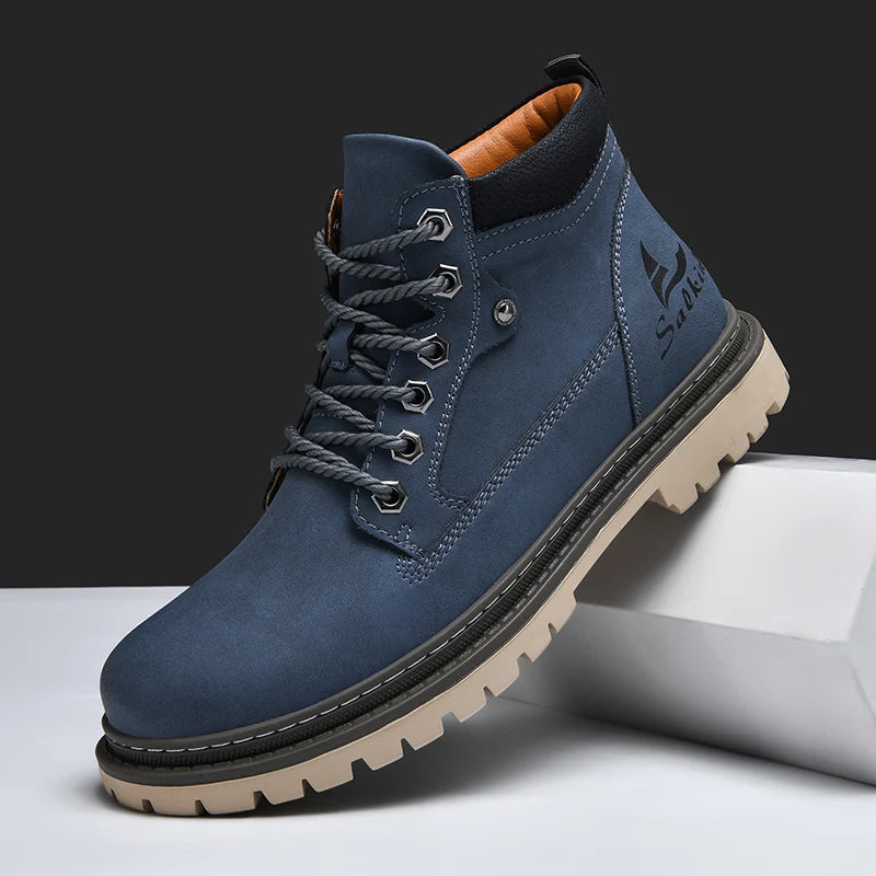 Winter-Herrenstiefel | Leder-Wanderstiefel für winterliche Bedingungen