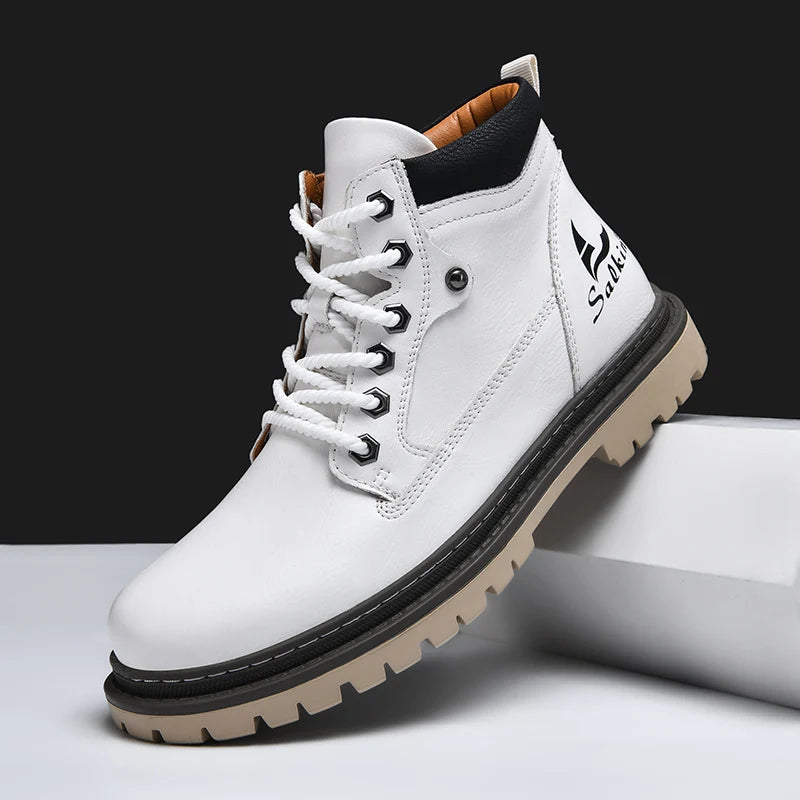 Winter-Herrenstiefel | Leder-Wanderstiefel für winterliche Bedingungen